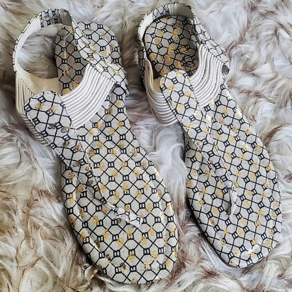 Rouge Women's Designer Print Sandals Size 10 🌴 - Picture 2 of 7